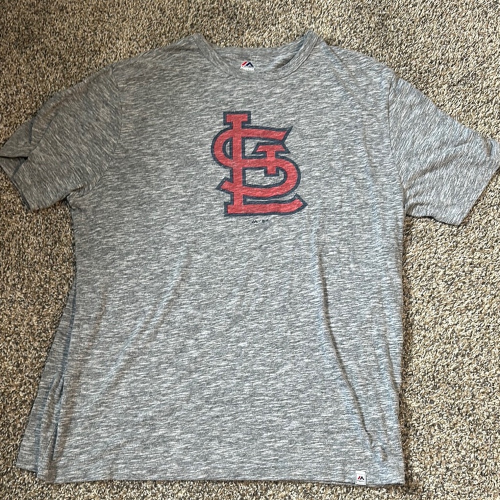Majestic Gray Short Sleeve Tee with STL Logo